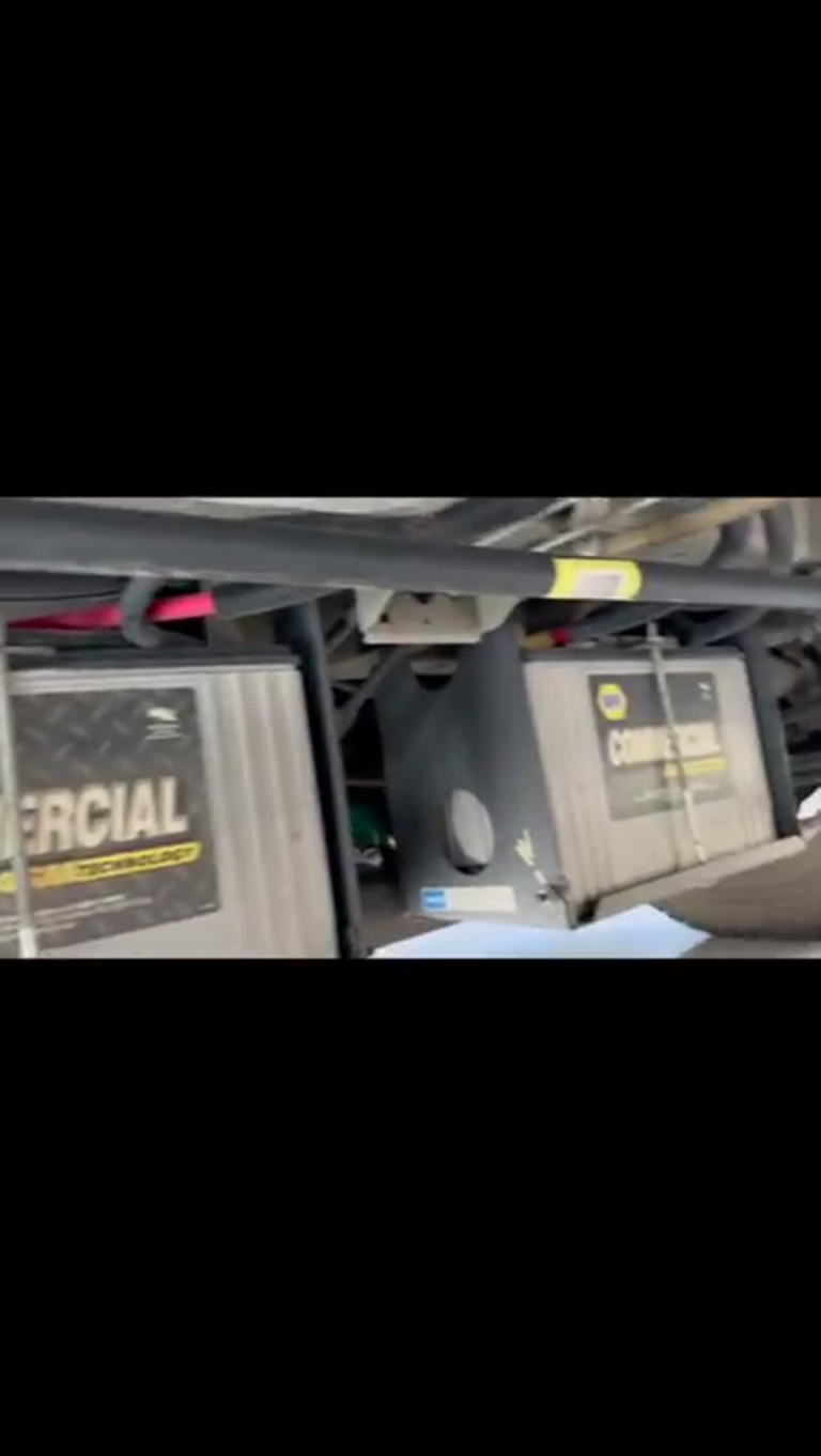 Lithium RV batteries mounted under the chassis away from direct heat