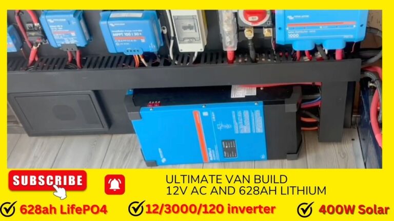 Cargo van off-grid electrical build with Victron system, lithium batteries and 12V air conditioner by Tucson RV Solar